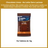 Chocolate Linea 15 De 13g Zero Açúcar Ao Leite Zero Lactose