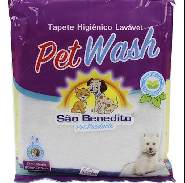 Tapete Higiênicos Lavável Pet Wash São Benedito 80x60cm