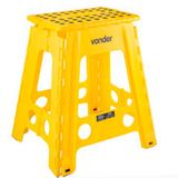 Banqueta Plastica Dobravel 450mm Amarela Vonder