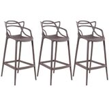 Kit 3 Banquetas Altas Masters Allegra 76 Cm Fendi
