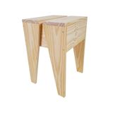 Banco Floripa 47x35x33 Em Madeira De Pinus Natural