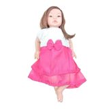 Bebê Reborn Cabelão Castanho Roupas Variadas Boneca Realista