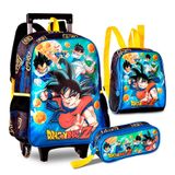 Kit Mochila Rodinhas Lancheira E Estojo Dragon Ball Z - Clio