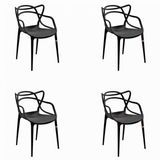 Kit 4 Cadeiras Allegra Rivatti Preto
