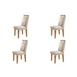 Conjunto 4 Cadeiras Para Sala De Jantar Melissa Imbuia