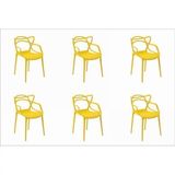 Kit 6 Cadeiras Allegra Rivatti Amarelo