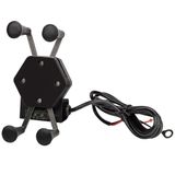 Suporte Carregador Usb Para Celular Gps Moto Universal