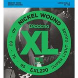 Encordoamento Baixo 4 Cordas D&#39;addario Exl220 040
