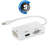 Adaptador Mini Displayport Para Hdmi Vga Dvi - Kit 5