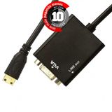 Adaptador Mini Hdmi Para Vga Com Áudio - Kit 10