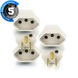 Adaptadores Tomada 3 Pinos Para Novo Padrão - Kit Com 5