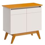 Balcão Buffet Aparador 2 Portas Classic I04 Off White/nature