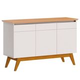 Balcão Buffet Aparador 3 Portas Classic I04 Off White/nature