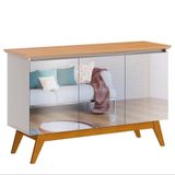 Balcão Buffet Aparador 3 Portas Classic I04 Off White/nature