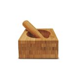 Pilão Bambu Tyft Mortar Pestle  2 Peças Yoi