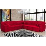 Sofá de Canto Magno 3,77x3,32m Vermelho