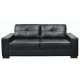 Sofá 2 Lugares Milão 150cm Couro Negro