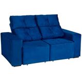 Estofado Adapt 2 Lugares Retrátil E Reclinável Espuma D23 Paraná Azul