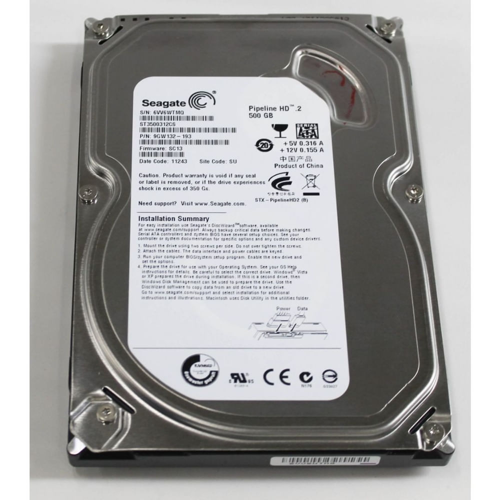 Hd Interno Desktop 500gb Seagate Pipeline 2 5900rpm Sata Ii 3.0gbs/s St3500312cs é boa?