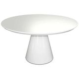 Mesa De Jantar Cone Redonda 70 Cm Laqueada Cor Branco