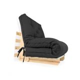 Sofa Cama Solteiro Futon Dobrável Preto