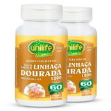 Kit 2 Óleo De Semente De Linhaça Dourada 1200mg 60 Cápsulas Unilife