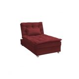 Sofá Cama Chaise 1 Lugar Penelope - Veludo Vinho