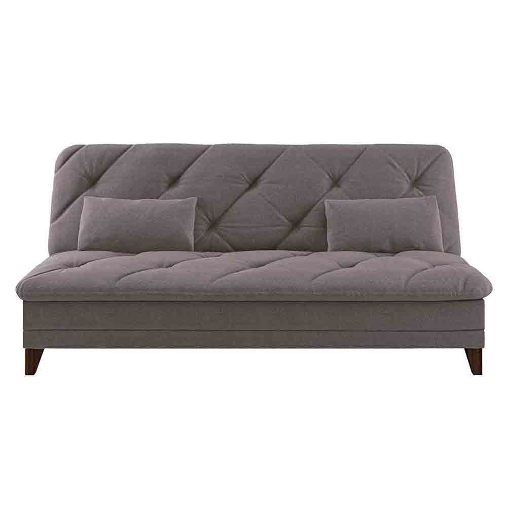 Sofá-cama 3 Lugares Linoforte Jamile Com Encosto Reclinável Em Tecido Suede 188cm De Largura