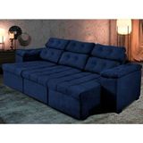 Sofá Ítalo 250cm Retrátil Reclinável Azul ? Ws