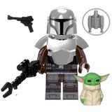 Boneco Blocos De Montar Mandalorian Baby Yoda Star Wars