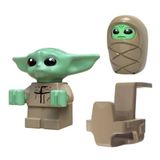 Boneco Blocos De Montar Baby Yoda Cradle Star Wars