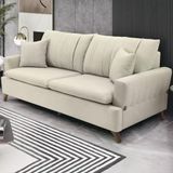 Sofa 3 Lugares 180 Cm Eron Linho Cru Vazzano Cru