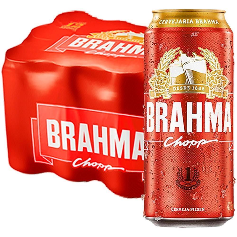 Cerveja Brahma Chopp Lata 473ml - 12 Unidades