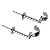 Suporte De Teto Cromado Para Varão 28Mm (Par) Alumínio