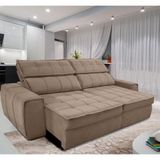 Sofa Gralha Azul America 3 Lugares Bege