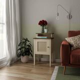 Mesa de Apoio 1 Porta Charlotte Artely Pinho/off White