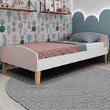 Cama Infantil Montessoriana Aurora Movelbras Branco/rosa
