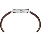 Relógio de cinta de couro da Timex Women's Easy Reader