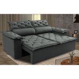 Sofá Top Compact 150cm Retrátil E Reclinável Cinza