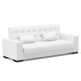 Sofá Cama 02 Lugares Lisboa Corino - D&#39;rossi Cor Branco