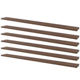 Kit 6 Prateleiras 80 X 15cm Nogal Suporte Invisível