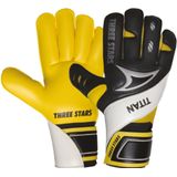 Luva Goleiro Profissional Three Stars Titan Amarelo Média =