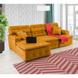 Sofá Retrátil e Chaise Orlando 280x190 Terra