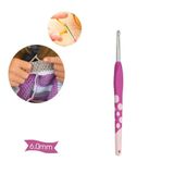 Agulha Para Crochê Sew Mate Aluminium Cabo Ergonomic 6.0mm