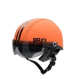 Capacete Coquinho Scooter Elétrica Bike Laranja Viseira