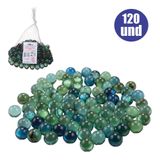 120 Bolinha De Gude Biloca Fubeca Colorida Bolas De Vidro