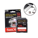 Cartão De Memória 128gb Sandisk Sdxc Extreme Pro + Leitor