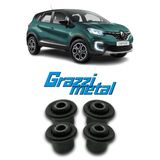 Kit 4 Borracha Bandeja Dianteira Renault Captur 2017 A 2021