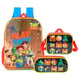 Kit Mochila Costas Lancheira E Estojo Toy Story Disney