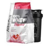 100% Whey Flavour Sc 900g + Coq Atlhetica Nutrition Morango